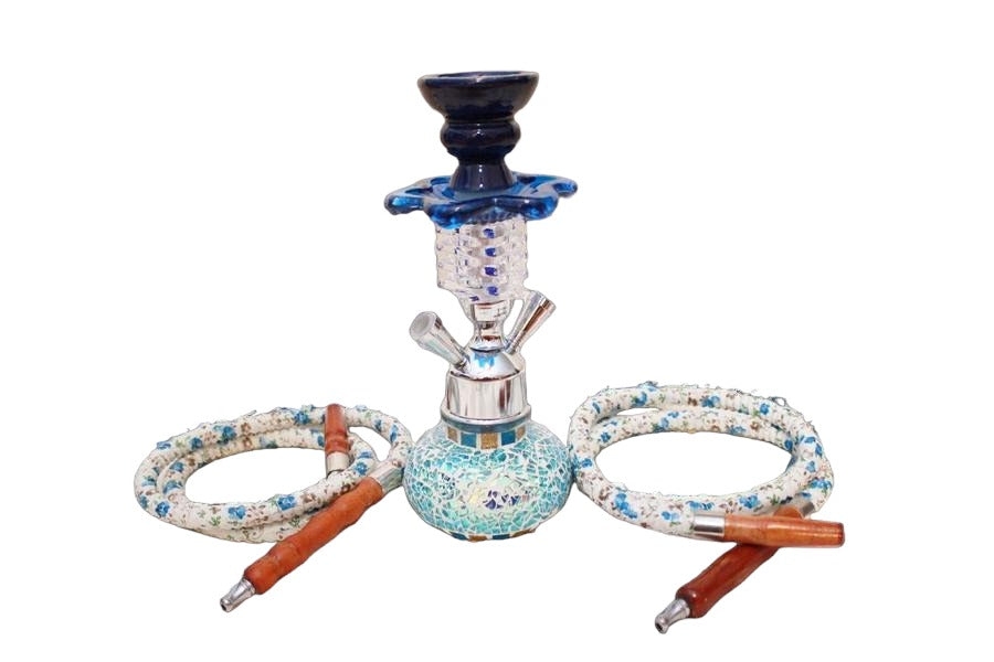 Mosaic Hookah 2 Hose Light Blue